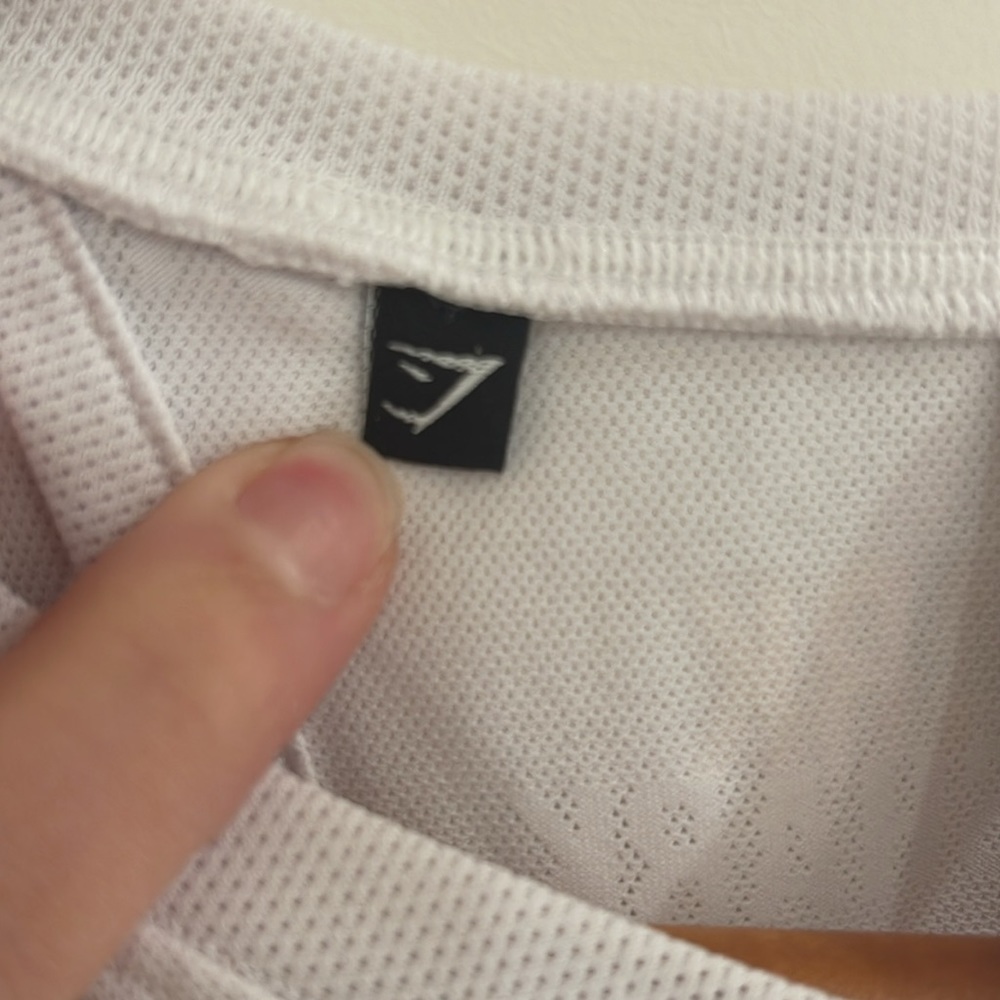 GYMSHARK LONG SLEEVE CROP TOP WHITE SIZE XS - Picture 9 of 9